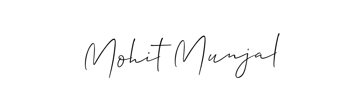 Allison_Script is a professional signature style that is perfect for those who want to add a touch of class to their signature. It is also a great choice for those who want to make their signature more unique. Get Mohit Munjal name to fancy signature for free. Mohit Munjal signature style 2 images and pictures png