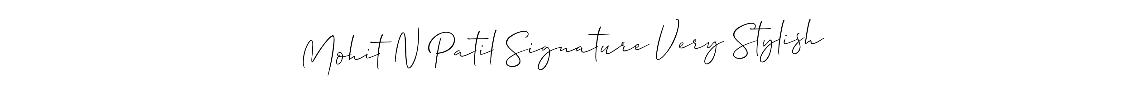 The best way (Allison_Script) to make a short signature is to pick only two or three words in your name. The name Mohit N Patil Signature Very Stylish include a total of six letters. For converting this name. Mohit N Patil Signature Very Stylish signature style 2 images and pictures png