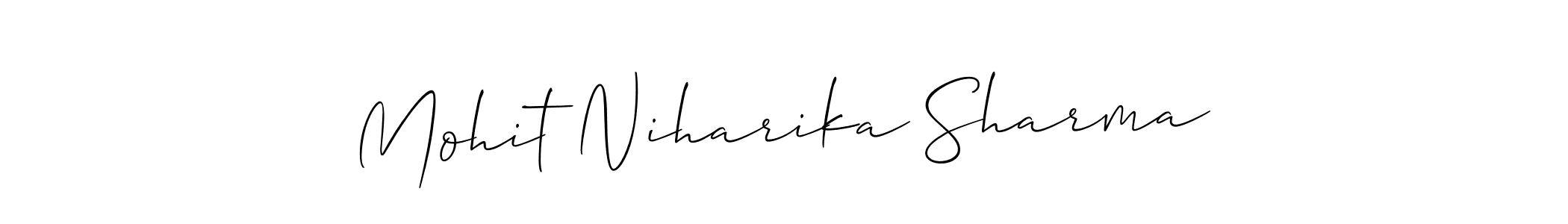 It looks lik you need a new signature style for name Mohit Niharika Sharma. Design unique handwritten (Allison_Script) signature with our free signature maker in just a few clicks. Mohit Niharika Sharma signature style 2 images and pictures png