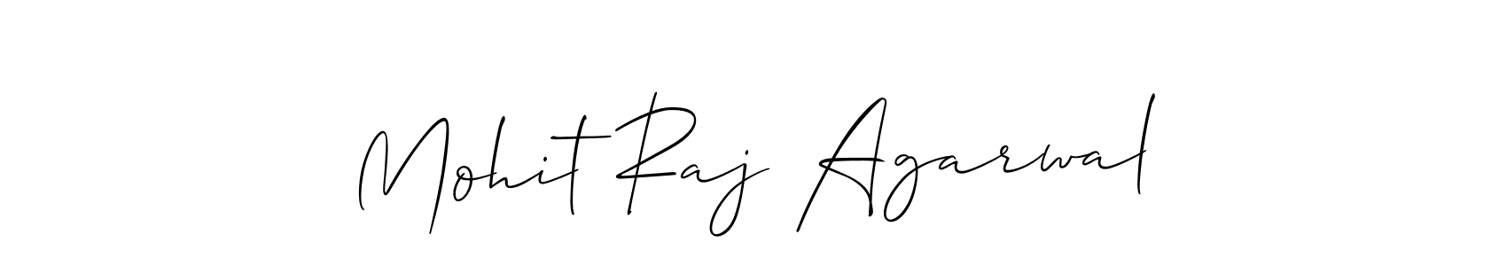 Also we have Mohit Raj Agarwal name is the best signature style. Create professional handwritten signature collection using Allison_Script autograph style. Mohit Raj Agarwal signature style 2 images and pictures png
