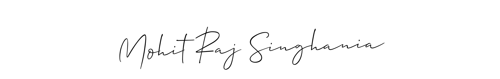 Also we have Mohit Raj Singhania name is the best signature style. Create professional handwritten signature collection using Allison_Script autograph style. Mohit Raj Singhania signature style 2 images and pictures png