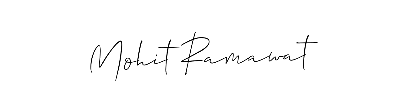 Also we have Mohit Ramawat name is the best signature style. Create professional handwritten signature collection using Allison_Script autograph style. Mohit Ramawat signature style 2 images and pictures png