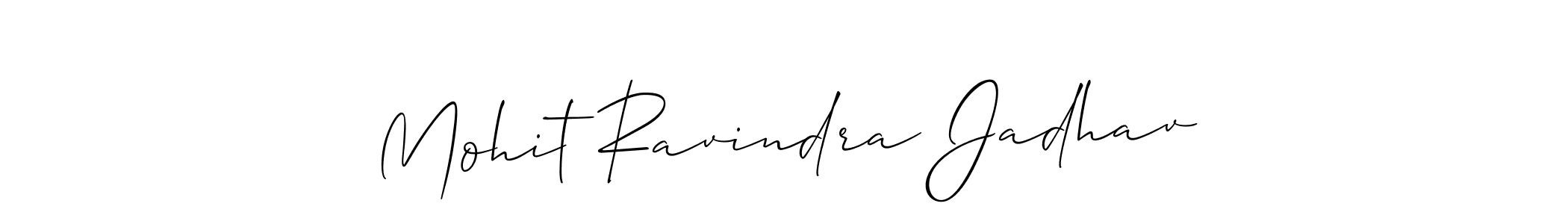 Mohit Ravindra Jadhav stylish signature style. Best Handwritten Sign (Allison_Script) for my name. Handwritten Signature Collection Ideas for my name Mohit Ravindra Jadhav. Mohit Ravindra Jadhav signature style 2 images and pictures png