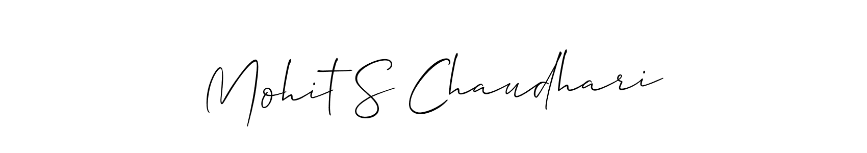 Make a beautiful signature design for name Mohit S Chaudhari. With this signature (Allison_Script) style, you can create a handwritten signature for free. Mohit S Chaudhari signature style 2 images and pictures png