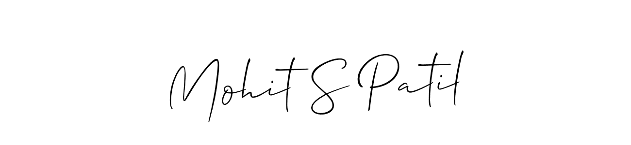 Make a short Mohit S Patil signature style. Manage your documents anywhere anytime using Allison_Script. Create and add eSignatures, submit forms, share and send files easily. Mohit S Patil signature style 2 images and pictures png