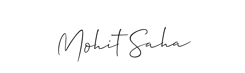 Create a beautiful signature design for name Mohit Saha. With this signature (Allison_Script) fonts, you can make a handwritten signature for free. Mohit Saha signature style 2 images and pictures png