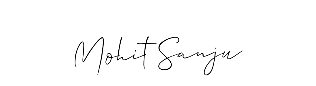 Design your own signature with our free online signature maker. With this signature software, you can create a handwritten (Allison_Script) signature for name Mohit Sanju. Mohit Sanju signature style 2 images and pictures png