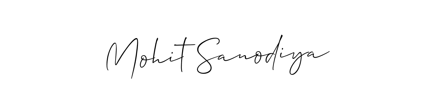 Mohit Sanodiya stylish signature style. Best Handwritten Sign (Allison_Script) for my name. Handwritten Signature Collection Ideas for my name Mohit Sanodiya. Mohit Sanodiya signature style 2 images and pictures png