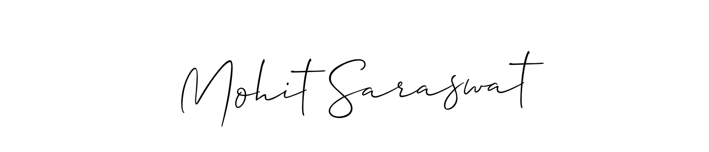 Use a signature maker to create a handwritten signature online. With this signature software, you can design (Allison_Script) your own signature for name Mohit Saraswat. Mohit Saraswat signature style 2 images and pictures png