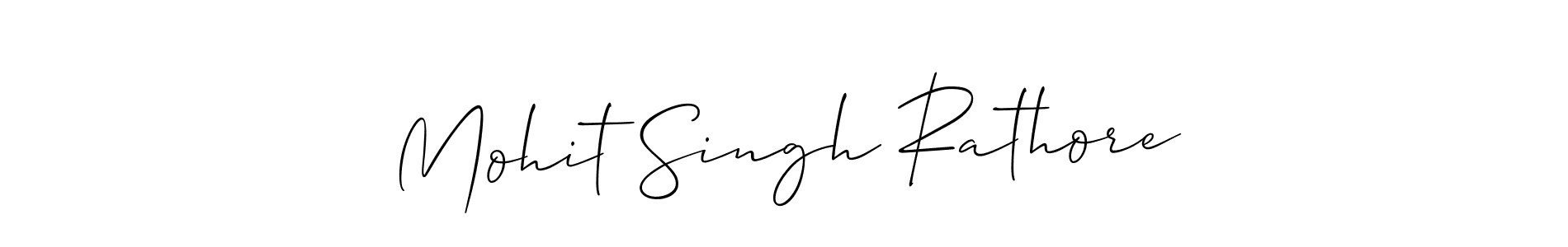 The best way (Allison_Script) to make a short signature is to pick only two or three words in your name. The name Mohit Singh Rathore include a total of six letters. For converting this name. Mohit Singh Rathore signature style 2 images and pictures png