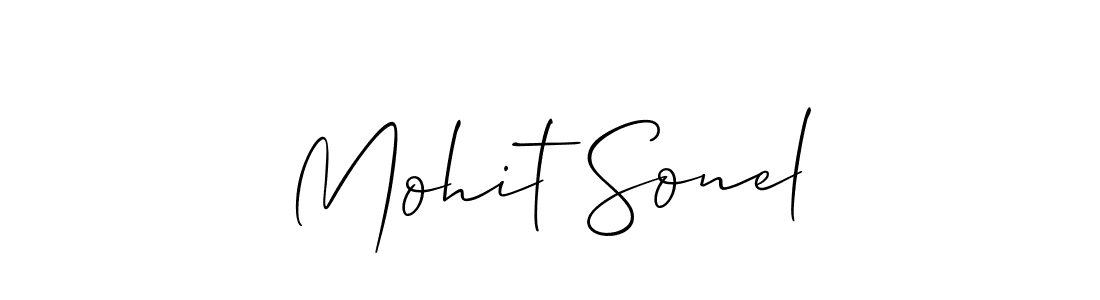 How to make Mohit Sonel signature? Allison_Script is a professional autograph style. Create handwritten signature for Mohit Sonel name. Mohit Sonel signature style 2 images and pictures png