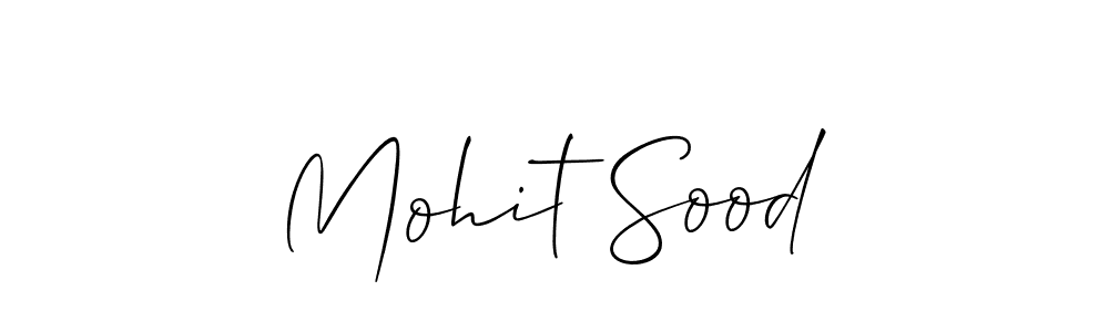It looks lik you need a new signature style for name Mohit Sood. Design unique handwritten (Allison_Script) signature with our free signature maker in just a few clicks. Mohit Sood signature style 2 images and pictures png