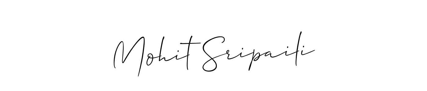 How to make Mohit Sripaili signature? Allison_Script is a professional autograph style. Create handwritten signature for Mohit Sripaili name. Mohit Sripaili signature style 2 images and pictures png