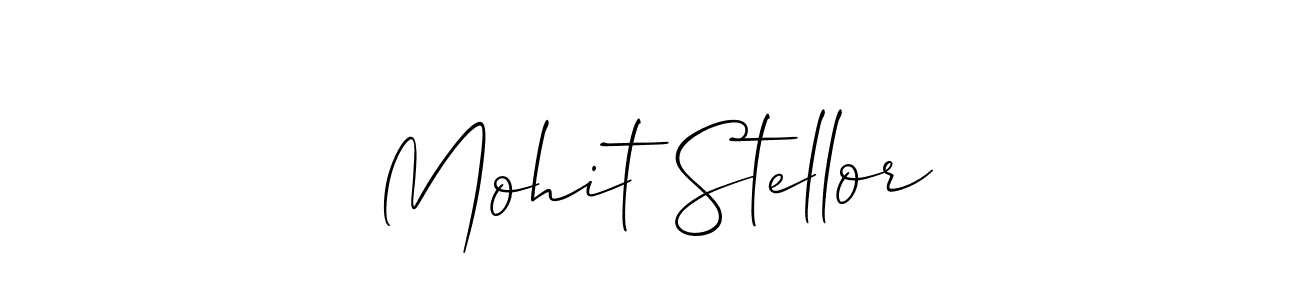 Make a short Mohit Stellor signature style. Manage your documents anywhere anytime using Allison_Script. Create and add eSignatures, submit forms, share and send files easily. Mohit Stellor signature style 2 images and pictures png