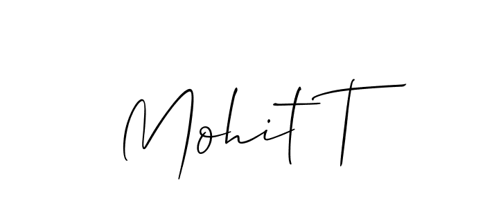 Once you've used our free online signature maker to create your best signature Allison_Script style, it's time to enjoy all of the benefits that Mohit T name signing documents. Mohit T signature style 2 images and pictures png