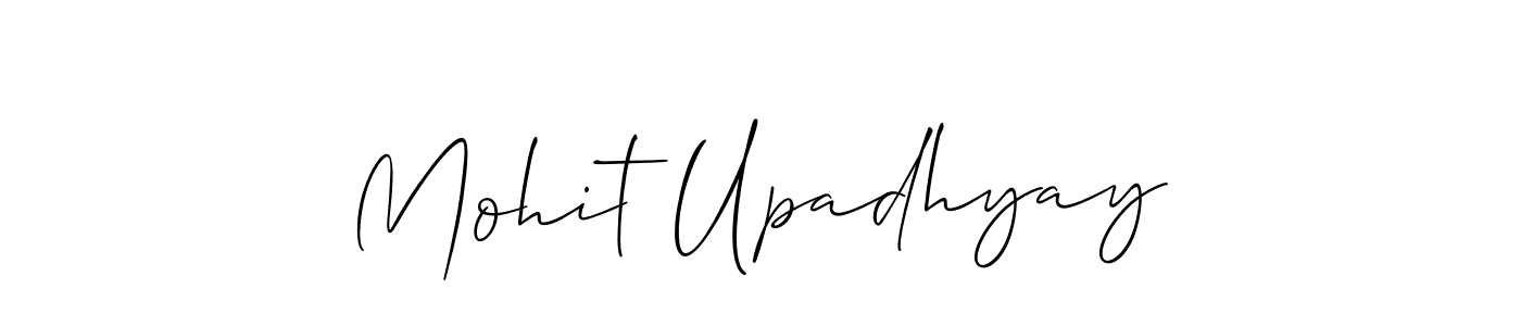 Create a beautiful signature design for name Mohit Upadhyay. With this signature (Allison_Script) fonts, you can make a handwritten signature for free. Mohit Upadhyay signature style 2 images and pictures png