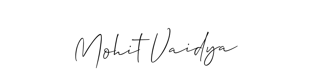 Mohit Vaidya stylish signature style. Best Handwritten Sign (Allison_Script) for my name. Handwritten Signature Collection Ideas for my name Mohit Vaidya. Mohit Vaidya signature style 2 images and pictures png