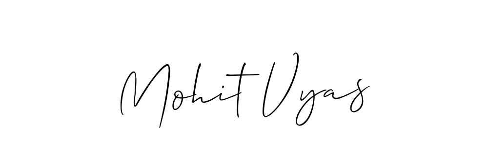 How to make Mohit Vyas signature? Allison_Script is a professional autograph style. Create handwritten signature for Mohit Vyas name. Mohit Vyas signature style 2 images and pictures png
