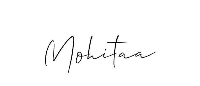 if you are searching for the best signature style for your name Mohitaa. so please give up your signature search. here we have designed multiple signature styles  using Allison_Script. Mohitaa signature style 2 images and pictures png