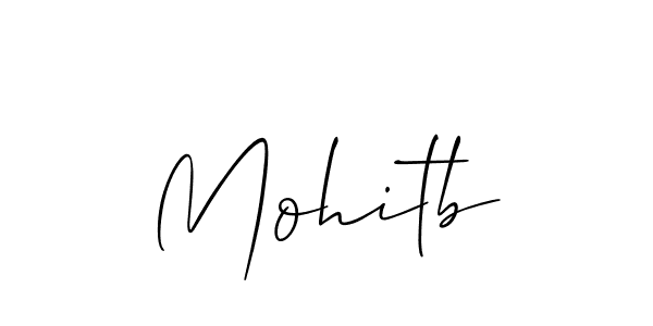 Make a beautiful signature design for name Mohitb. With this signature (Allison_Script) style, you can create a handwritten signature for free. Mohitb signature style 2 images and pictures png