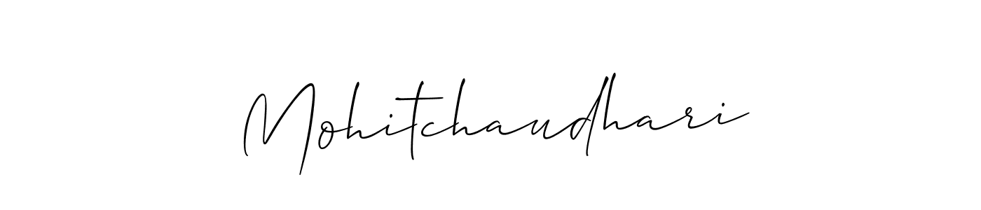 Allison_Script is a professional signature style that is perfect for those who want to add a touch of class to their signature. It is also a great choice for those who want to make their signature more unique. Get Mohitchaudhari name to fancy signature for free. Mohitchaudhari signature style 2 images and pictures png