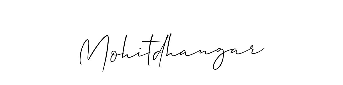 Similarly Allison_Script is the best handwritten signature design. Signature creator online .You can use it as an online autograph creator for name Mohitdhangar. Mohitdhangar signature style 2 images and pictures png