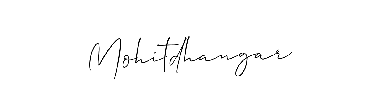 Similarly Allison_Script is the best handwritten signature design. Signature creator online .You can use it as an online autograph creator for name Mohitdhangar. Mohitdhangar signature style 2 images and pictures png