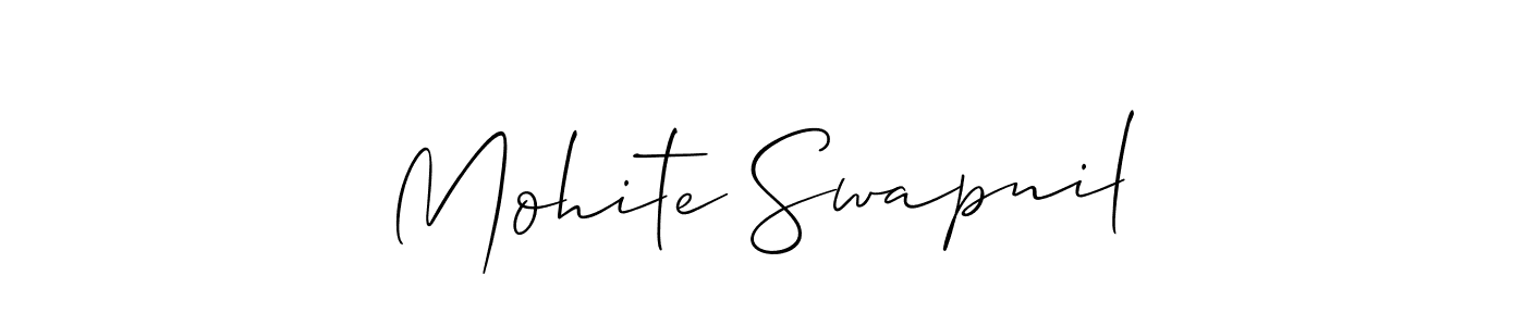 Mohite Swapnil stylish signature style. Best Handwritten Sign (Allison_Script) for my name. Handwritten Signature Collection Ideas for my name Mohite Swapnil. Mohite Swapnil signature style 2 images and pictures png