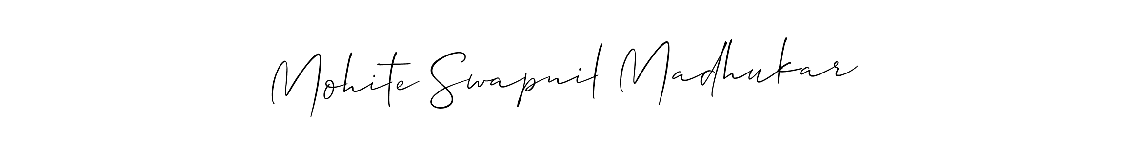 Design your own signature with our free online signature maker. With this signature software, you can create a handwritten (Allison_Script) signature for name Mohite Swapnil Madhukar. Mohite Swapnil Madhukar signature style 2 images and pictures png