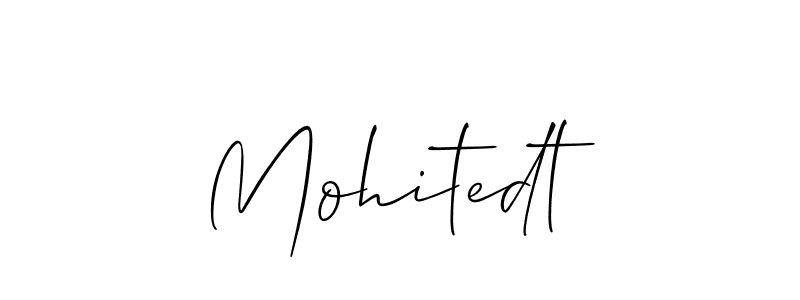 Use a signature maker to create a handwritten signature online. With this signature software, you can design (Allison_Script) your own signature for name Mohitedt. Mohitedt signature style 2 images and pictures png