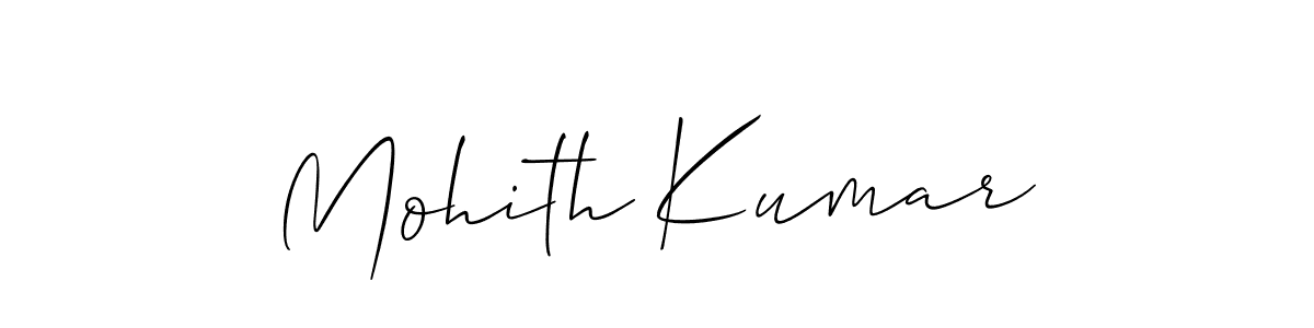 Make a beautiful signature design for name Mohith Kumar. With this signature (Allison_Script) style, you can create a handwritten signature for free. Mohith Kumar signature style 2 images and pictures png