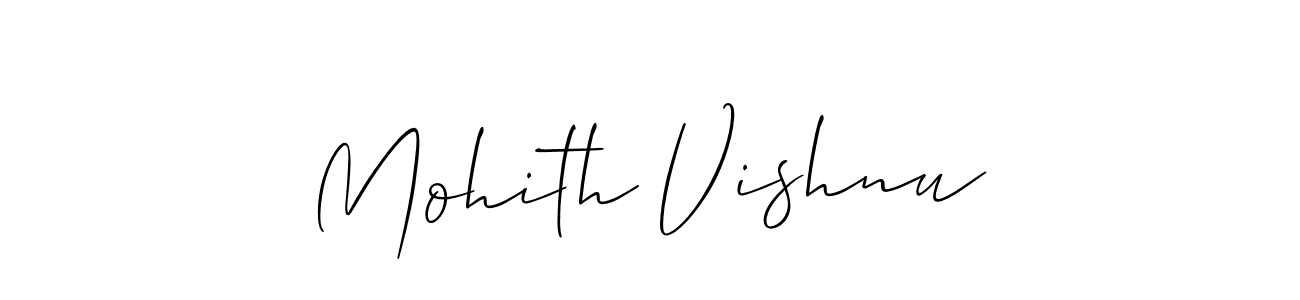 Make a short Mohith Vishnu signature style. Manage your documents anywhere anytime using Allison_Script. Create and add eSignatures, submit forms, share and send files easily. Mohith Vishnu signature style 2 images and pictures png