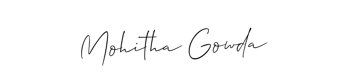 You can use this online signature creator to create a handwritten signature for the name Mohitha Gowda. This is the best online autograph maker. Mohitha Gowda signature style 2 images and pictures png