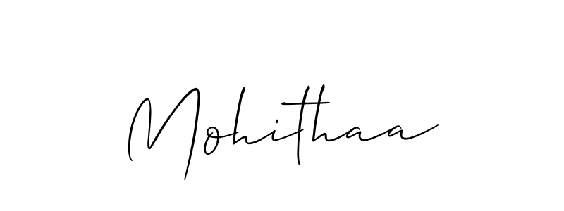 It looks lik you need a new signature style for name Mohithaa. Design unique handwritten (Allison_Script) signature with our free signature maker in just a few clicks. Mohithaa signature style 2 images and pictures png