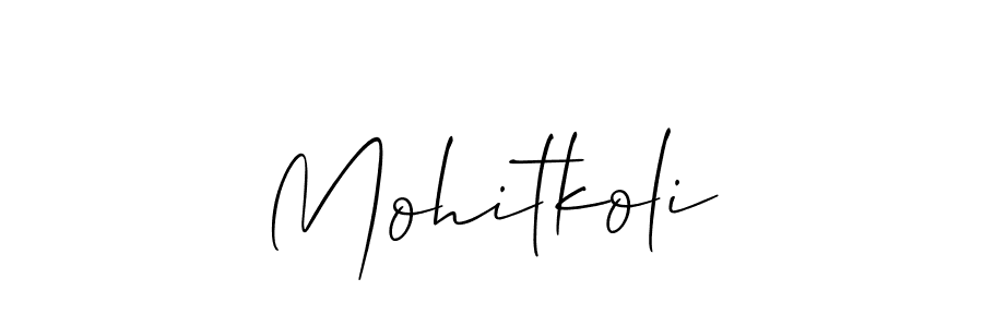 Mohitkoli stylish signature style. Best Handwritten Sign (Allison_Script) for my name. Handwritten Signature Collection Ideas for my name Mohitkoli. Mohitkoli signature style 2 images and pictures png