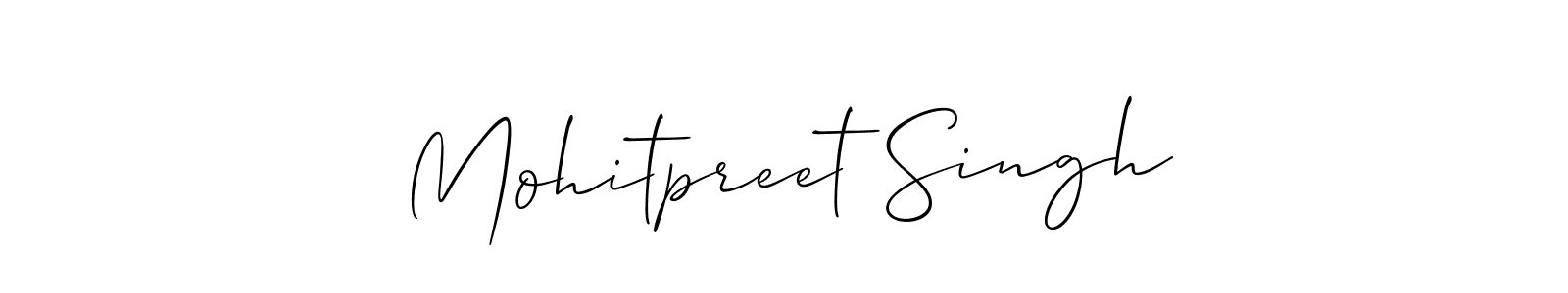 This is the best signature style for the Mohitpreet Singh name. Also you like these signature font (Allison_Script). Mix name signature. Mohitpreet Singh signature style 2 images and pictures png