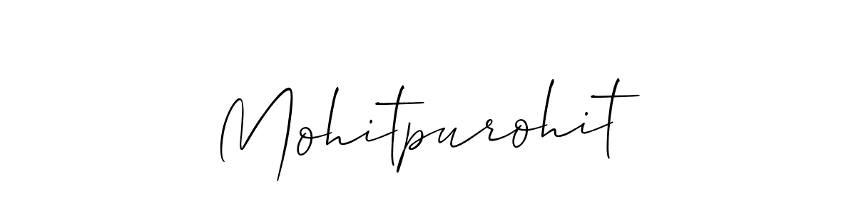 Design your own signature with our free online signature maker. With this signature software, you can create a handwritten (Allison_Script) signature for name Mohitpurohit. Mohitpurohit signature style 2 images and pictures png