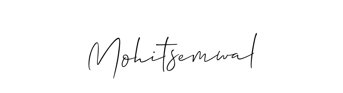 Make a beautiful signature design for name Mohitsemwal. With this signature (Allison_Script) style, you can create a handwritten signature for free. Mohitsemwal signature style 2 images and pictures png