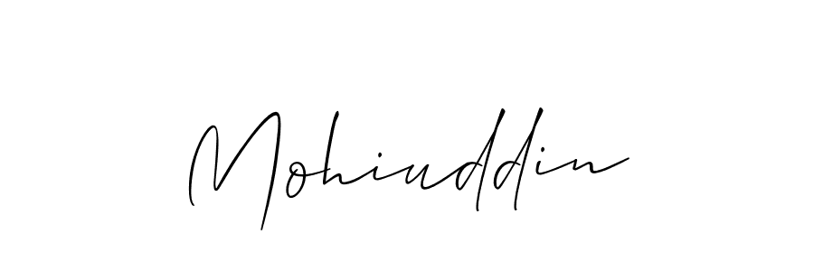 Use a signature maker to create a handwritten signature online. With this signature software, you can design (Allison_Script) your own signature for name Mohiuddin. Mohiuddin signature style 2 images and pictures png