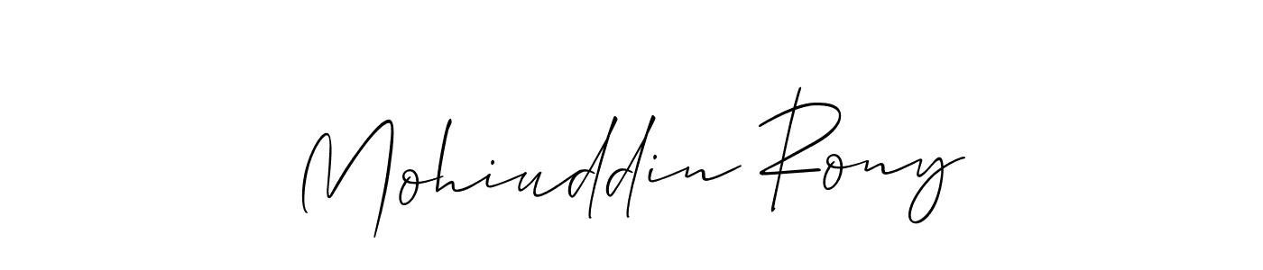 Also we have Mohiuddin Rony name is the best signature style. Create professional handwritten signature collection using Allison_Script autograph style. Mohiuddin Rony signature style 2 images and pictures png