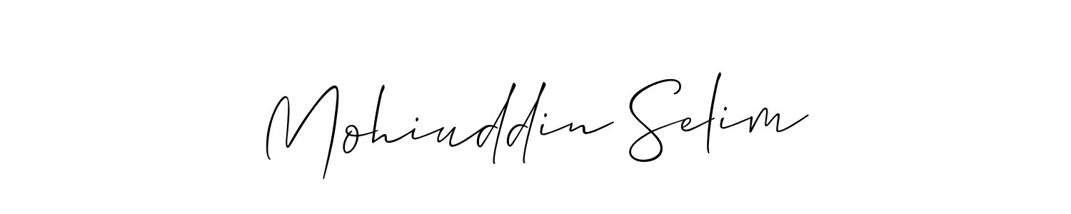 if you are searching for the best signature style for your name Mohiuddin Selim. so please give up your signature search. here we have designed multiple signature styles  using Allison_Script. Mohiuddin Selim signature style 2 images and pictures png