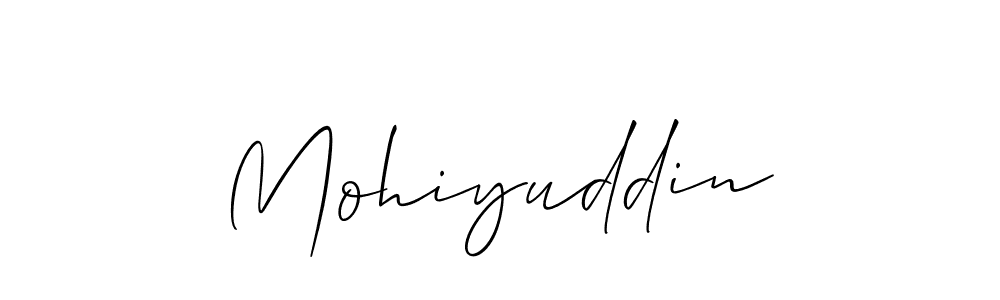How to make Mohiyuddin signature? Allison_Script is a professional autograph style. Create handwritten signature for Mohiyuddin name. Mohiyuddin signature style 2 images and pictures png