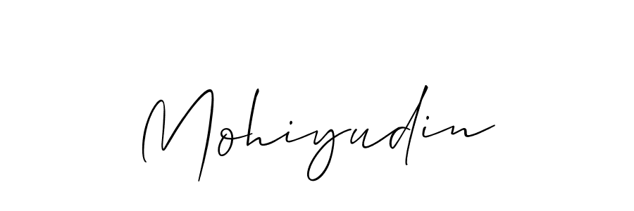 Design your own signature with our free online signature maker. With this signature software, you can create a handwritten (Allison_Script) signature for name Mohiyudin. Mohiyudin signature style 2 images and pictures png