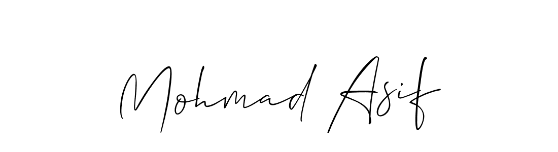 You should practise on your own different ways (Allison_Script) to write your name (Mohmad Asif) in signature. don't let someone else do it for you. Mohmad Asif signature style 2 images and pictures png