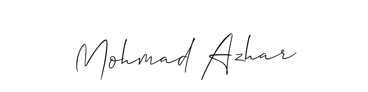 Mohmad Azhar stylish signature style. Best Handwritten Sign (Allison_Script) for my name. Handwritten Signature Collection Ideas for my name Mohmad Azhar. Mohmad Azhar signature style 2 images and pictures png