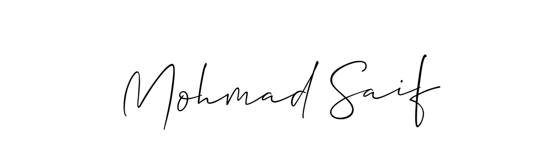 Create a beautiful signature design for name Mohmad Saif. With this signature (Allison_Script) fonts, you can make a handwritten signature for free. Mohmad Saif signature style 2 images and pictures png