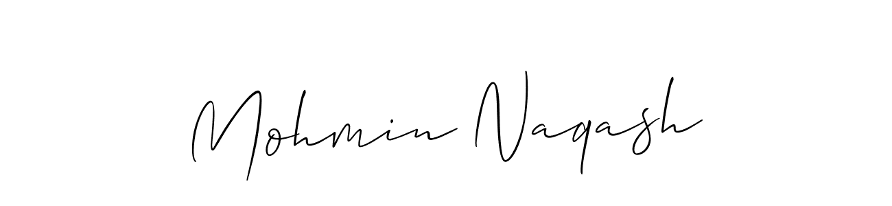 Allison_Script is a professional signature style that is perfect for those who want to add a touch of class to their signature. It is also a great choice for those who want to make their signature more unique. Get Mohmin Naqash name to fancy signature for free. Mohmin Naqash signature style 2 images and pictures png