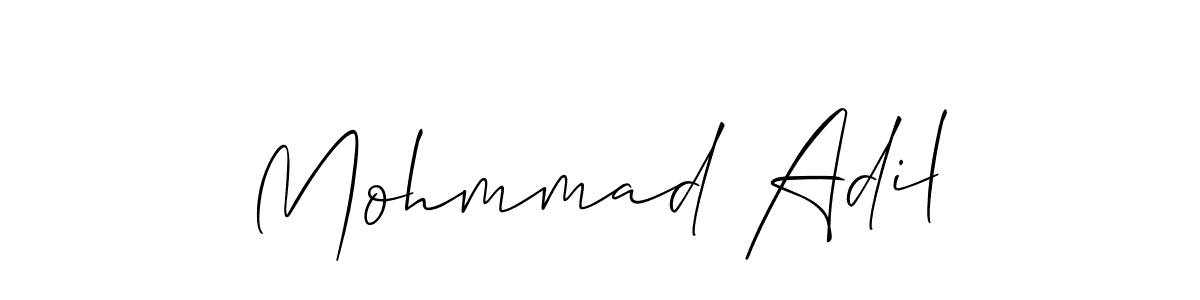 Mohmmad Adil stylish signature style. Best Handwritten Sign (Allison_Script) for my name. Handwritten Signature Collection Ideas for my name Mohmmad Adil. Mohmmad Adil signature style 2 images and pictures png