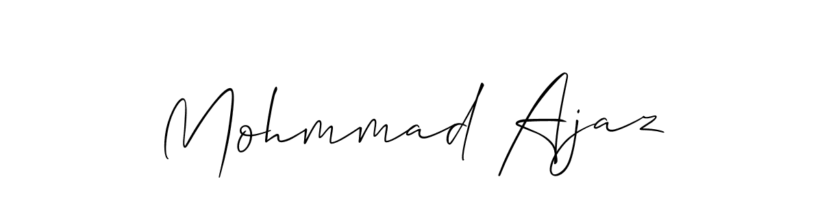 How to make Mohmmad Ajaz name signature. Use Allison_Script style for creating short signs online. This is the latest handwritten sign. Mohmmad Ajaz signature style 2 images and pictures png
