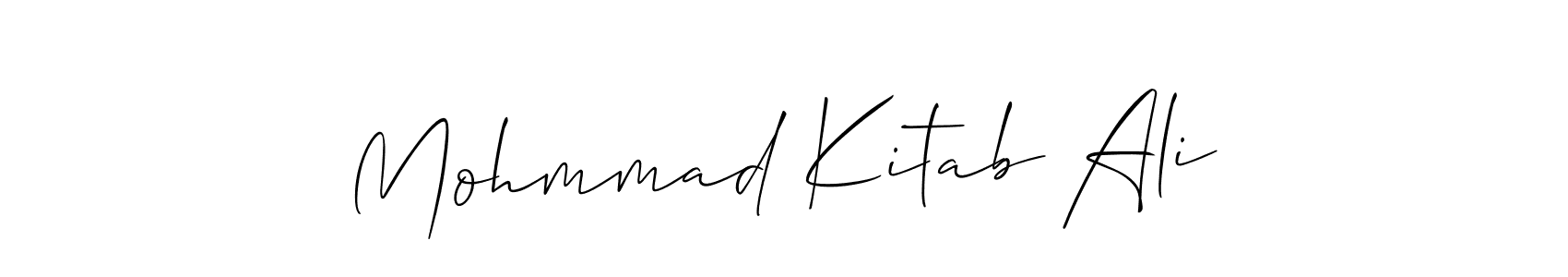 if you are searching for the best signature style for your name Mohmmad Kitab Ali. so please give up your signature search. here we have designed multiple signature styles  using Allison_Script. Mohmmad Kitab Ali signature style 2 images and pictures png